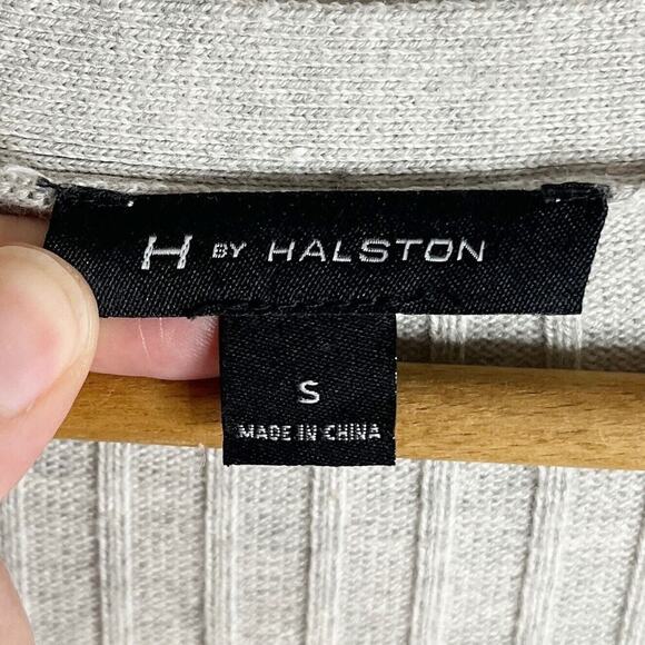 H by Halston Womens Cardigan Sweater Size S Gray Handkerchief Duster Long Sleeve - Picture 7 of 9